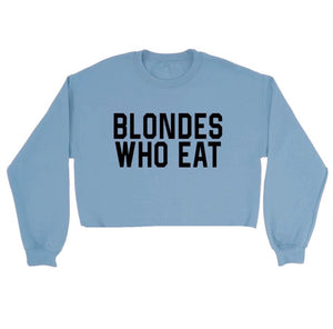 LIGHT BLUE CROP of ATHLETIC // UNISEX ADULT CREWNECK