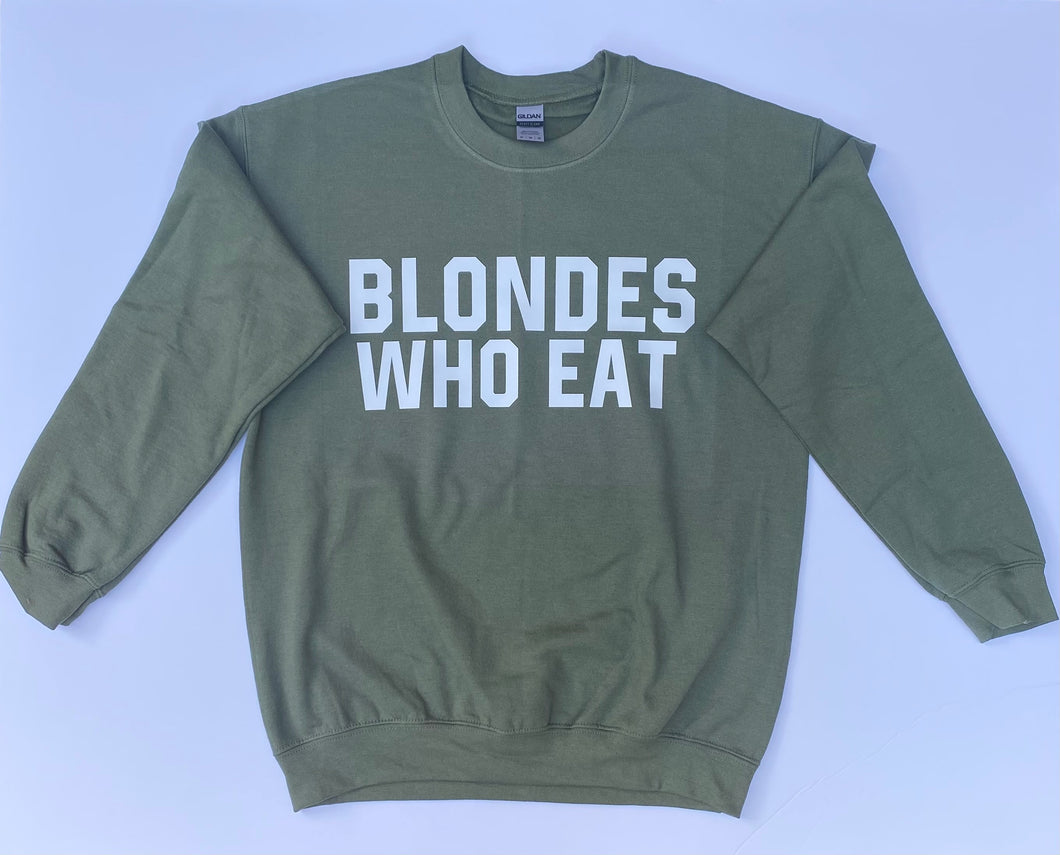 MILITARY GREEN of ATHLETIC // UNISEX ADULT CREWNECK