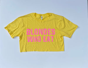 YELLOW W/ NEON PINK of ATHLETIC CROP // UNISEX ADULT T-SHIRT